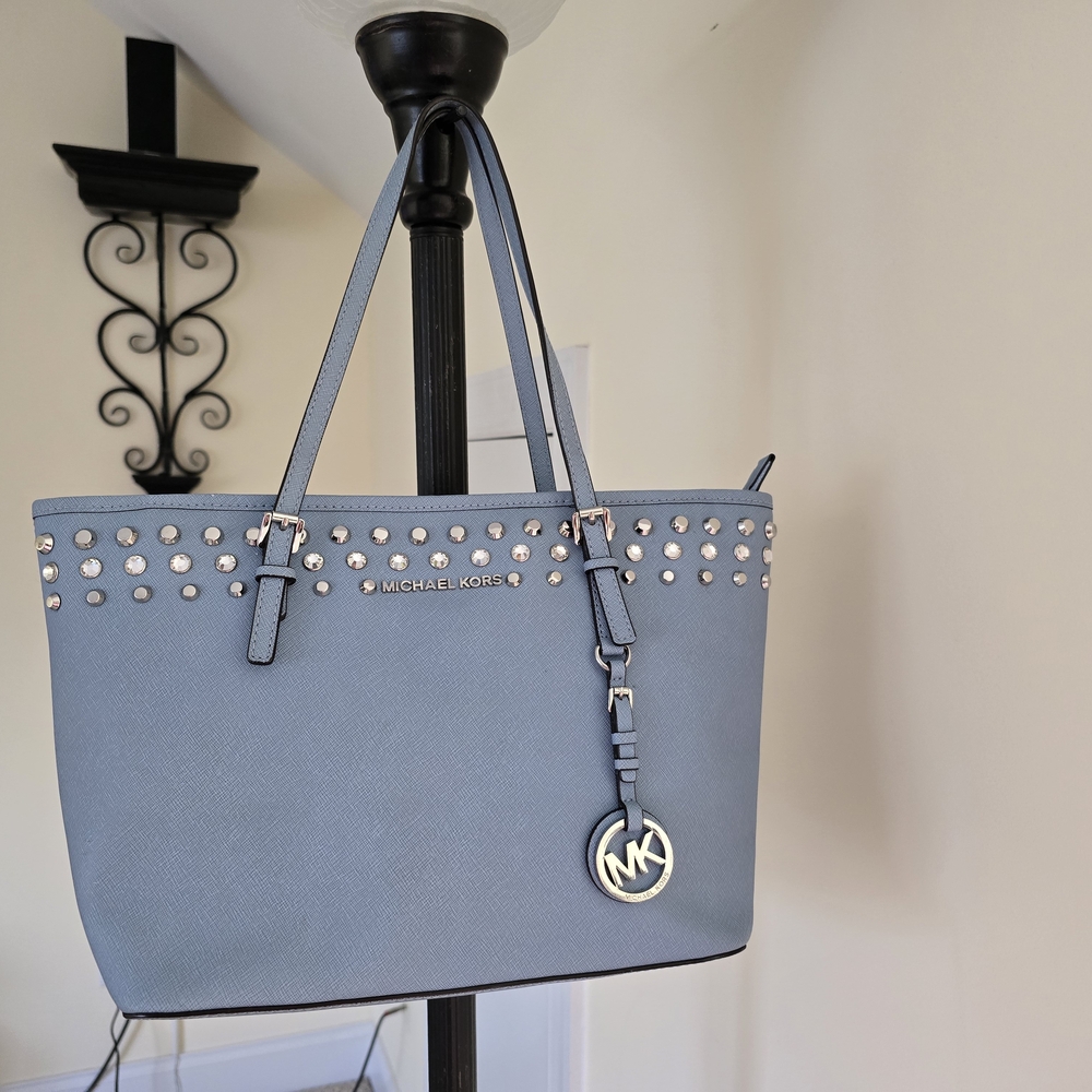 Michael Kors Blue Studded Women's Bag